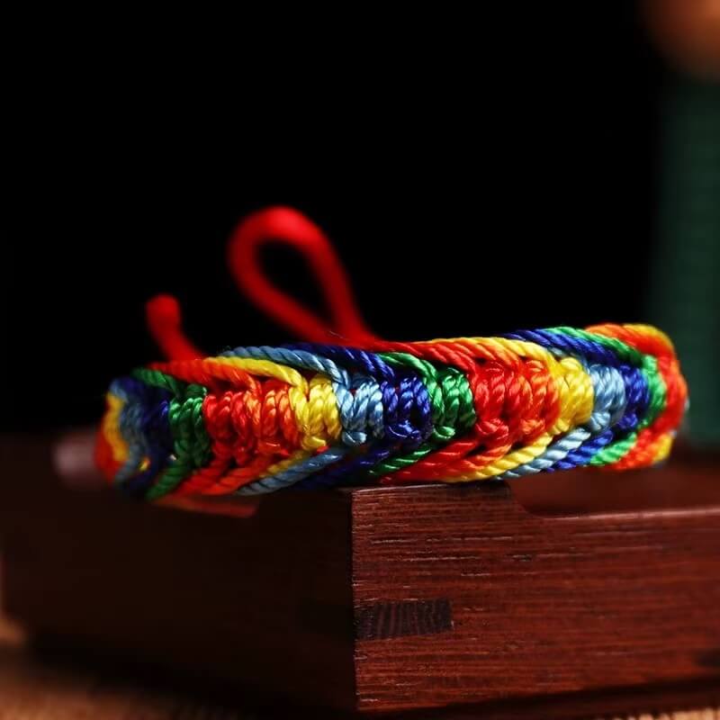 LuckyCharms Tibetan Style Colorful Rope Empowerment Braided Bracelet