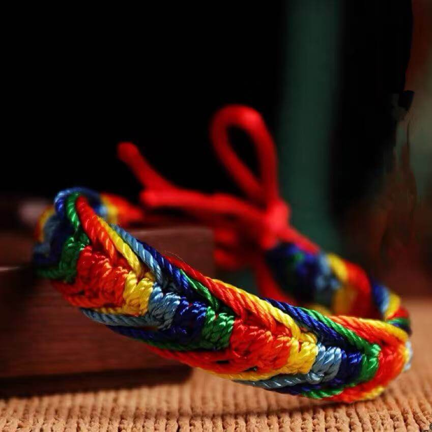 LuckyCharms Tibetan Style Colorful Rope Empowerment Braided Bracelet