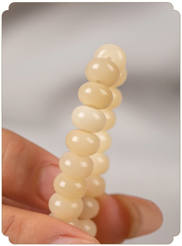 LuckyCharms White Jade Bodhi Lotus Seedpod Hand String