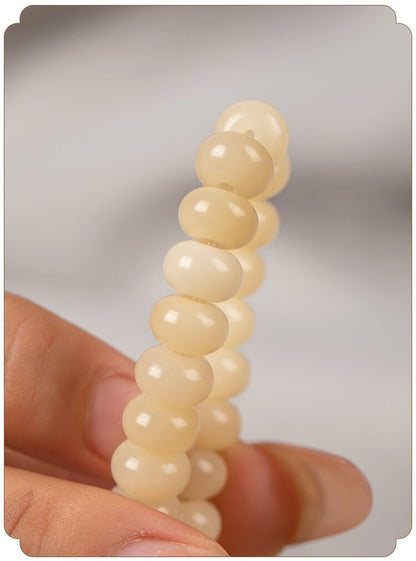 LuckyCharms White Jade Bodhi Lotus Seedpod Hand String
