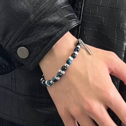 LuckyCharms Natural Blue Tiger's Eye Stone Bracelet