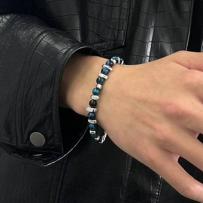 LuckyCharms Natural Blue Tiger's Eye Stone Bracelet