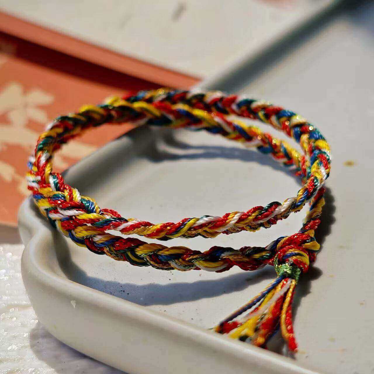 LuckyCharms Colorful Handmade Braided Rope Bracelet