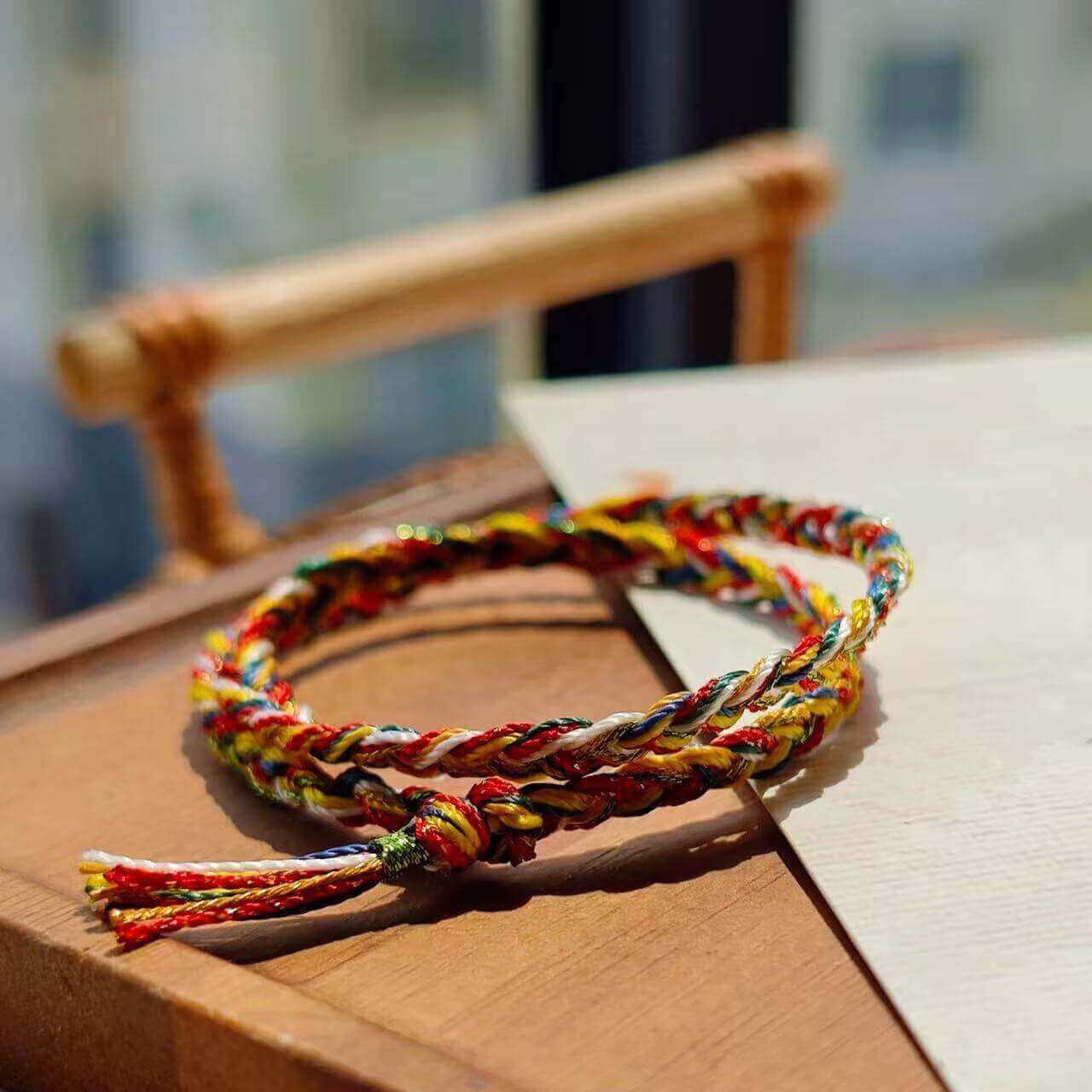 LuckyCharms Colorful Handmade Braided Rope Bracelet
