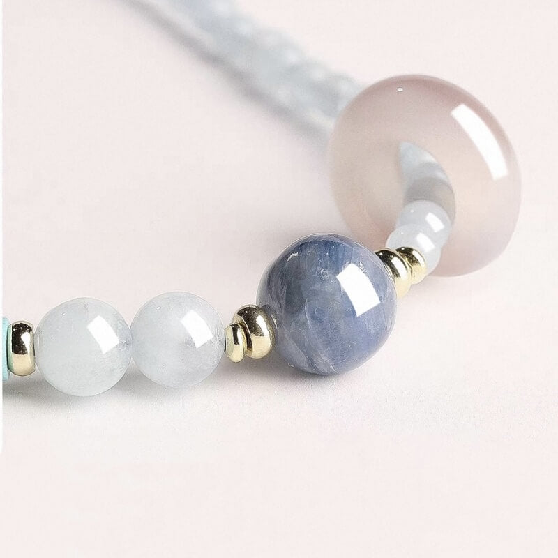 LuckyCharms Natural Aquamarine Blue Luck & Protection Bracelet