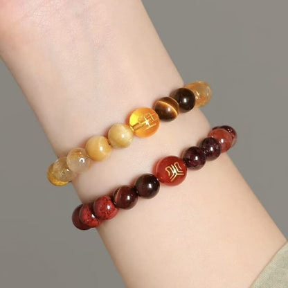 LuckyCharms Natural Crystal WuXing Five Elements Deficiency Supplementing Blessing Bracelet