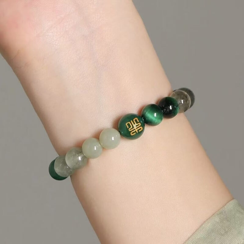 LuckyCharms Natural Crystal WuXing Five Elements Deficiency Supplementing Blessing Bracelet