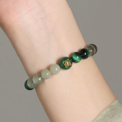 LuckyCharms Natural Crystal WuXing Five Elements Deficiency Supplementing Blessing Bracelet