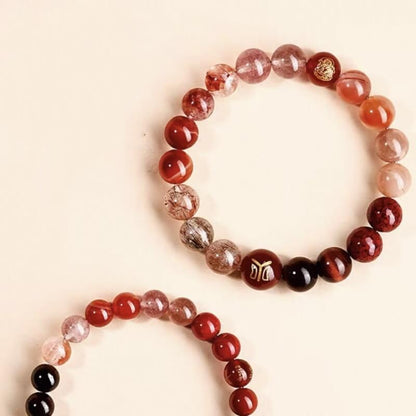 LuckyCharms Natural Crystal WuXing Five Elements Deficiency Supplementing Blessing Bracelet