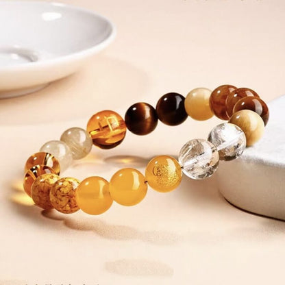 LuckyCharms Natural Crystal WuXing Five Elements Deficiency Supplementing Blessing Bracelet