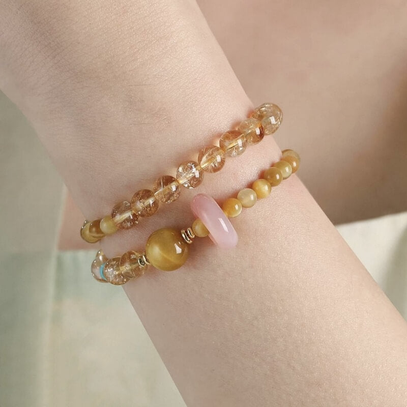 LuckyCharms Natural Citrine Wealth & Power Blessing Bracelet