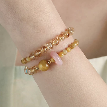 LuckyCharms Natural Citrine Wealth & Power Blessing Bracelet