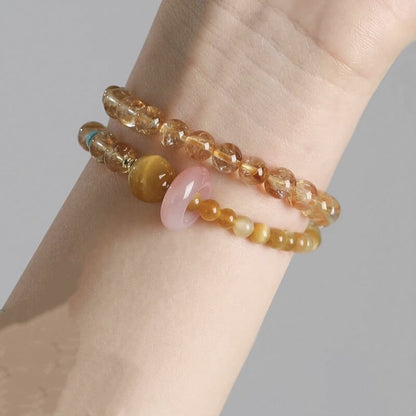 LuckyCharms Natural Citrine Wealth & Power Blessing Bracelet