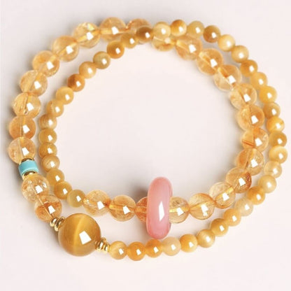 LuckyCharms Natural Citrine Wealth & Power Blessing Bracelet