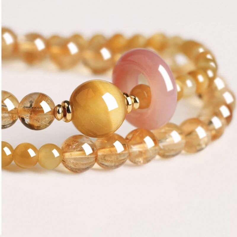 LuckyCharms Natural Citrine Wealth & Power Blessing Bracelet