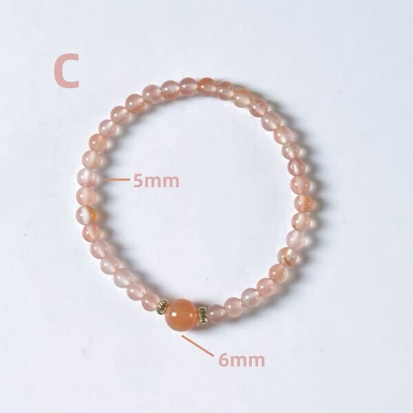 LuckyCharms Natural Garnet Fortune-Turning Beaded Bracelet