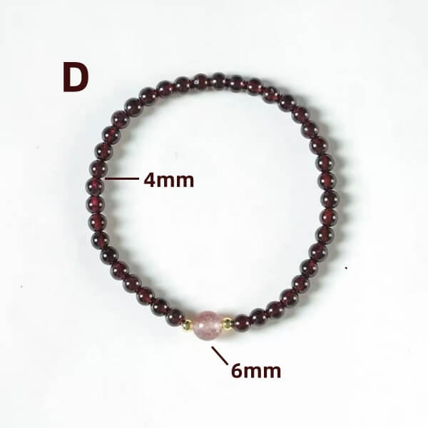 LuckyCharms Natural Garnet Fortune-Turning Beaded Bracelet