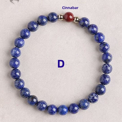 LuckyCharms Natural Lapis Lazuli Aquamarine Beaded Bracelet
