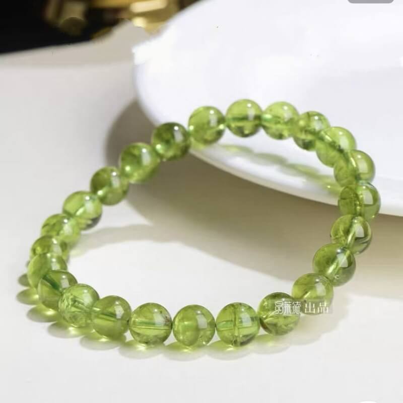 LuckyCharms Natural Peridot Green Beaded Bracelet
