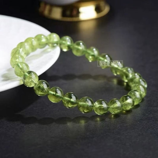 LuckyCharms Natural Peridot Green Beaded Bracelet
