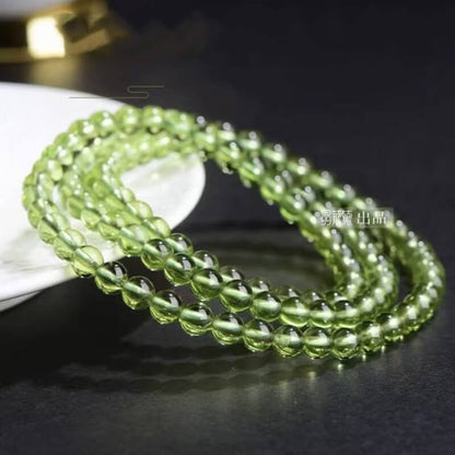 LuckyCharms Natural Peridot Green Beaded Bracelet