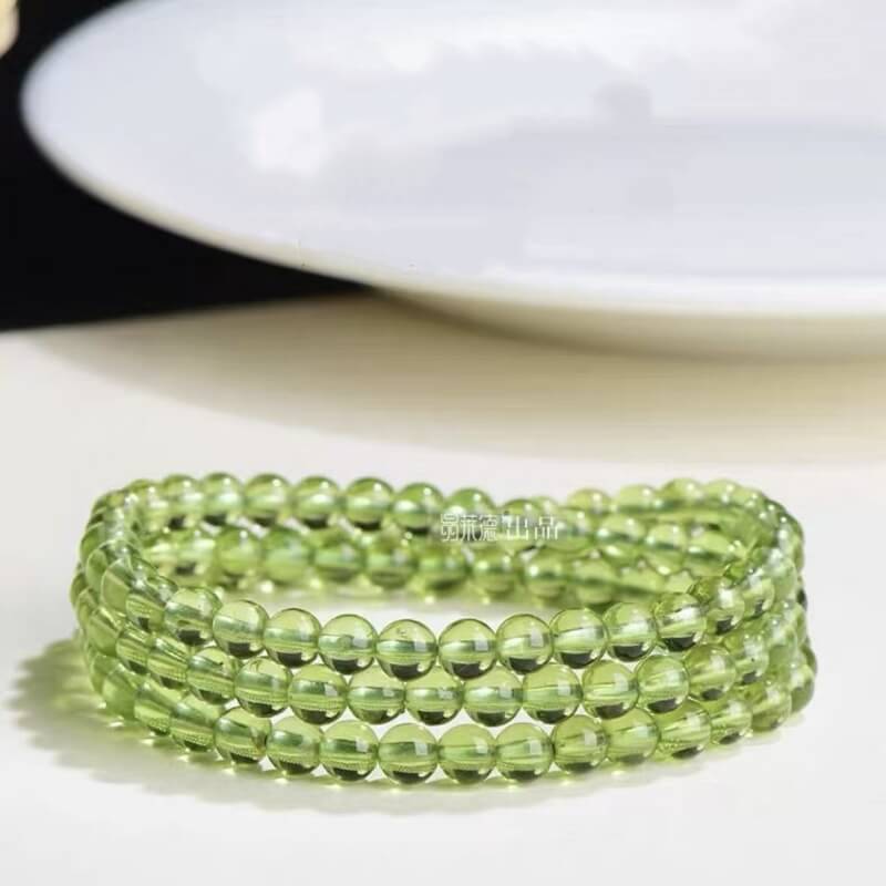 LuckyCharms Natural Peridot Green Beaded Bracelet