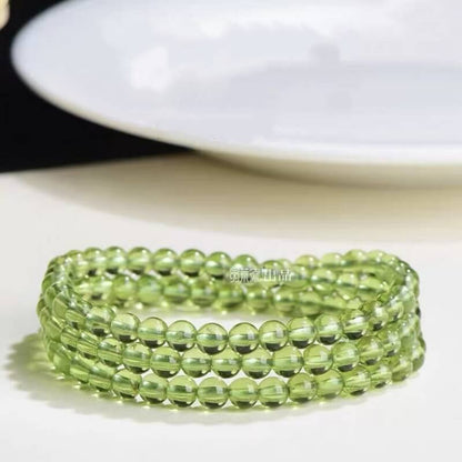 LuckyCharms Natural Peridot Green Beaded Bracelet