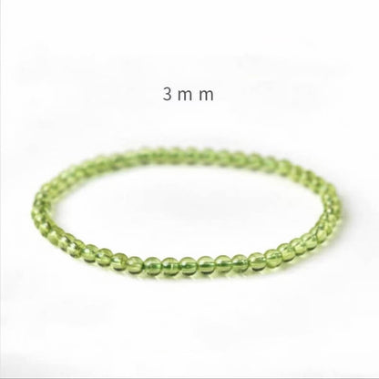 LuckyCharms Natural Peridot Green Beaded Bracelet