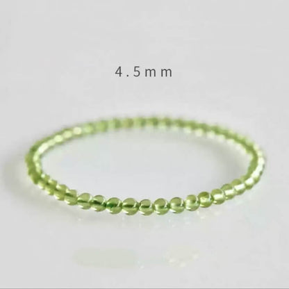 LuckyCharms Natural Peridot Green Beaded Bracelet