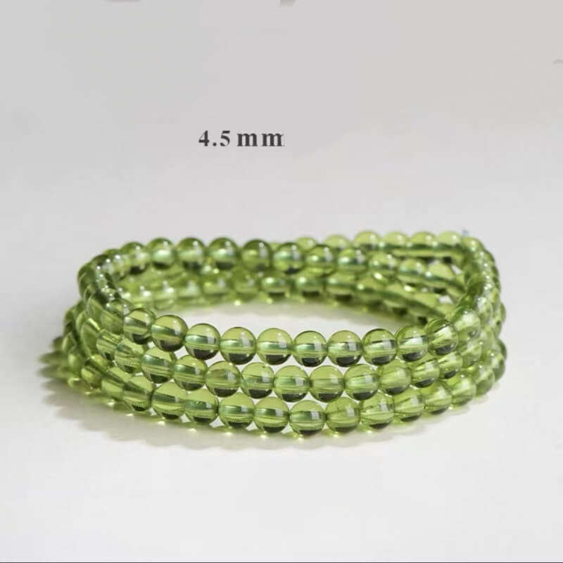 LuckyCharms Natural Peridot Green Beaded Bracelet