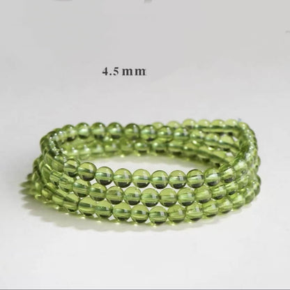 LuckyCharms Natural Peridot Green Beaded Bracelet