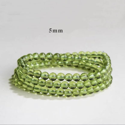 LuckyCharms Natural Peridot Green Beaded Bracelet