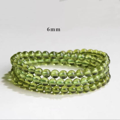 LuckyCharms Natural Peridot Green Beaded Bracelet