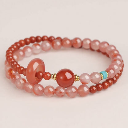LuckyCharms Natural Southern Red Agate Luck & Success Bracelet