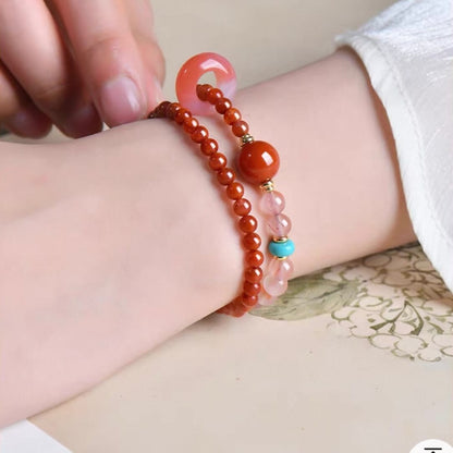 LuckyCharms Natural Southern Red Agate Luck & Success Bracelet