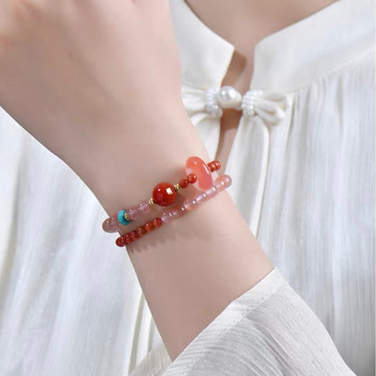 LuckyCharms Natural Southern Red Agate Luck & Success Bracelet