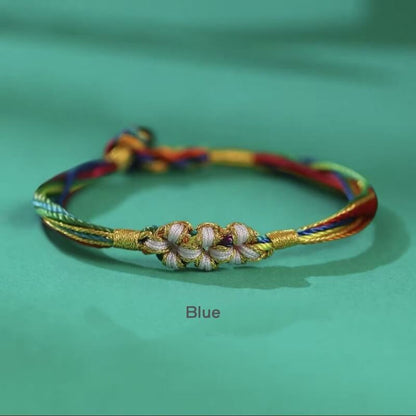 LuckyCharms Peach Blossom Colorful Braided Blessing Bracelet