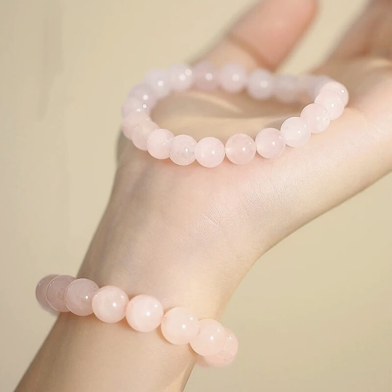 LuckyCharms Natural Rose Quartz Pink Fortune & Love Bracelet