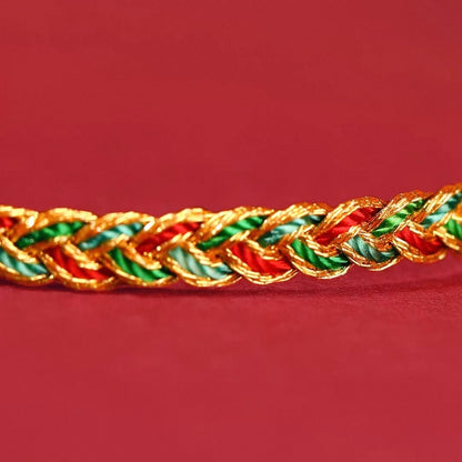 LuckyCharms Snake-textured Colorful Braided Blessing Hand Rope Bracelet