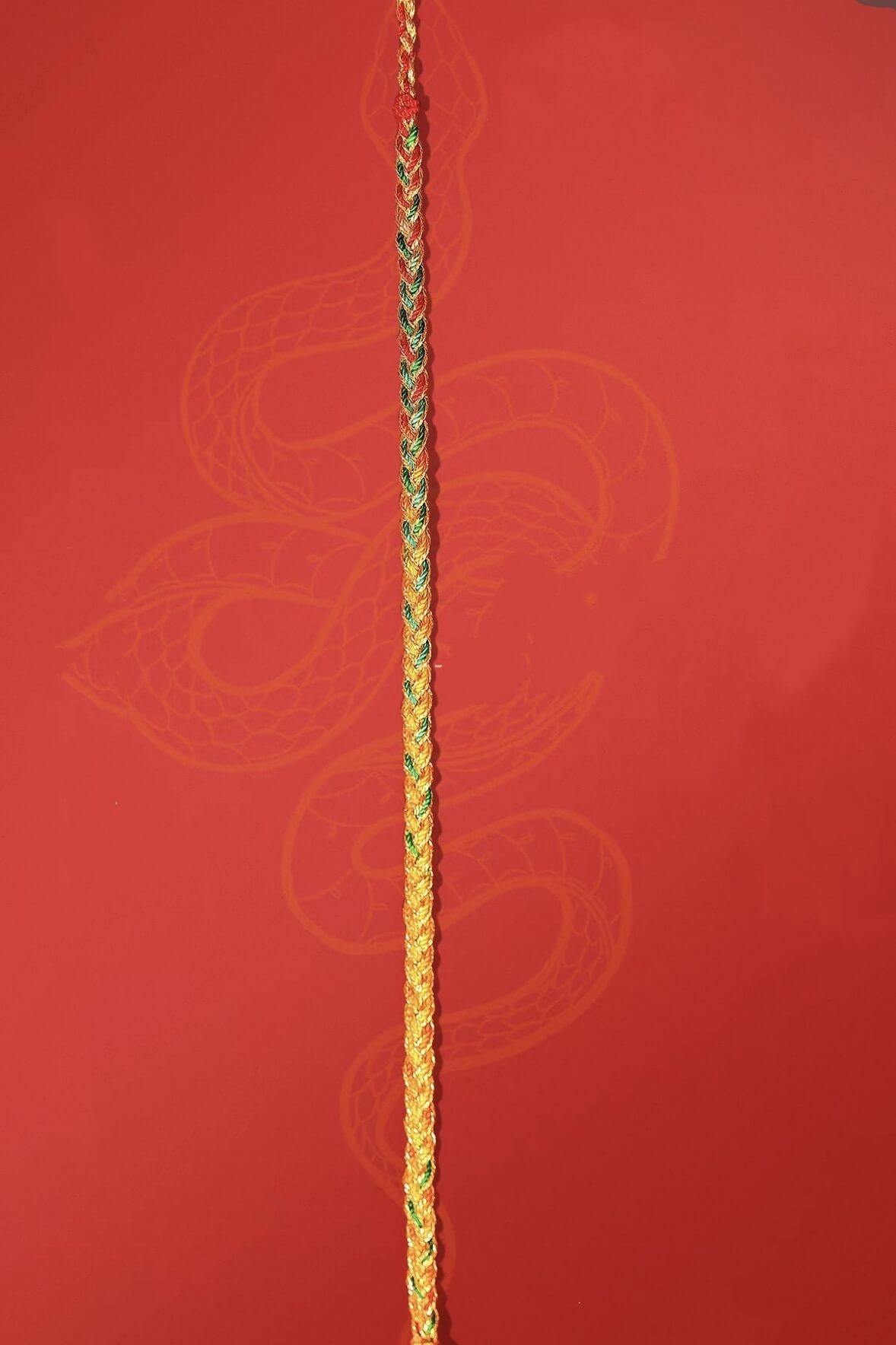 LuckyCharms Snake-textured Colorful Braided Blessing Hand Rope Bracelet