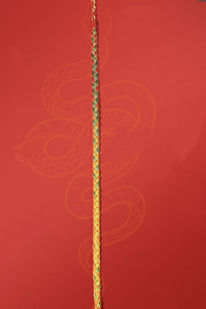 LuckyCharms Snake-textured Colorful Braided Blessing Hand Rope Bracelet