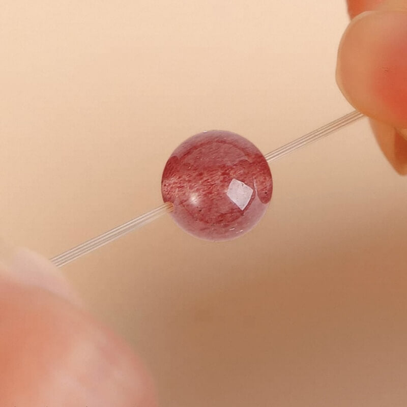 LuckyCharms Natural Strawberry Quartz Gradient Pink Love Blessing Bracelet