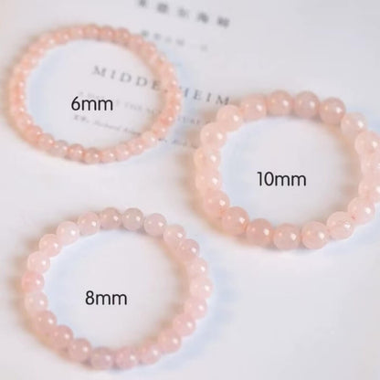 LuckyCharms Natural Rose Quartz Pink Fortune & Love Blessing Bracelet