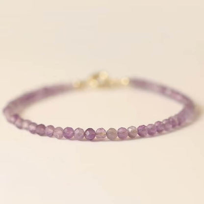 LuckyCharms Natural Tanzanite Purple Love & Wisdom Blessing Bracelet