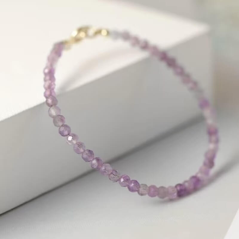 LuckyCharms Natural Tanzanite Purple Love & Wisdom Blessing Bracelet