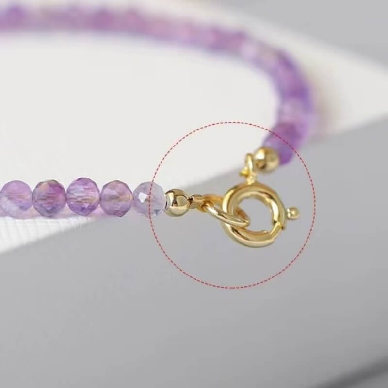 LuckyCharms Natural Tanzanite Purple Love & Wisdom Blessing Bracelet