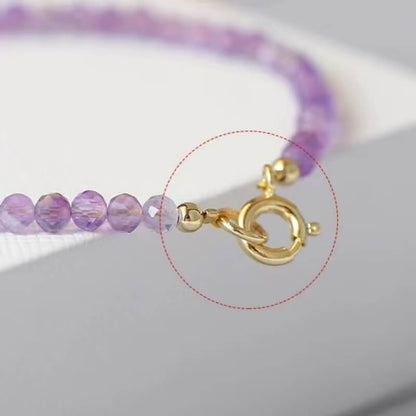 LuckyCharms Natural Tanzanite Purple Love & Wisdom Blessing Bracelet