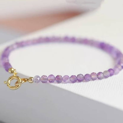 LuckyCharms Natural Tanzanite Purple Love & Wisdom Blessing Bracelet