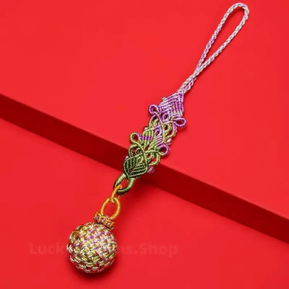 Response-for-All Chinese Knot Handmade Flower Ball Pendant-LuckyCharms.Shop