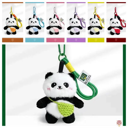Cute Plush Panda with Mini Crossbody Bag Charm & Keychain